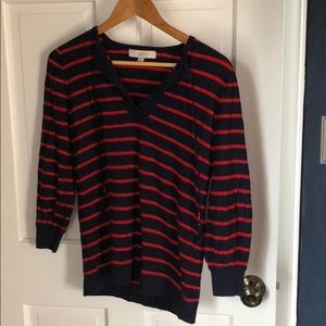 Blue and red Loft sweater